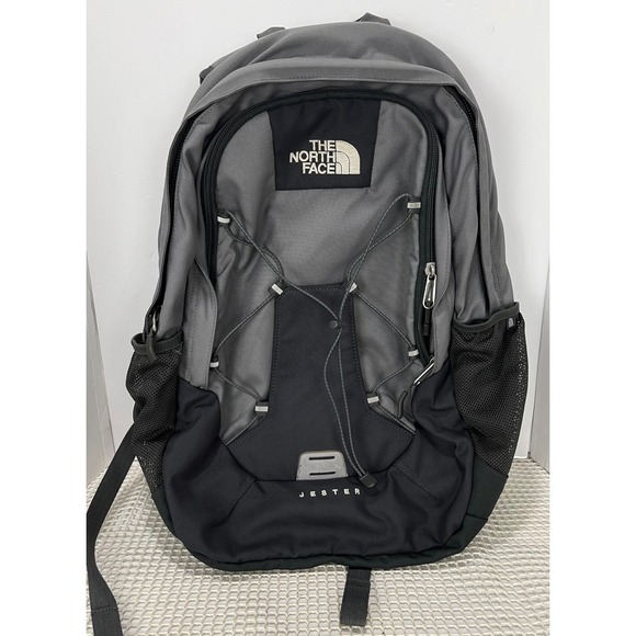 The North Face Jester Backpack Gray Black School Hiking travel good - Picture 1 of 15